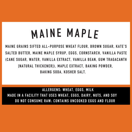 Ingredients and allergens. See below for text version.
